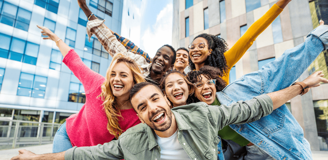 Portrait of young latin woman. Hapiness